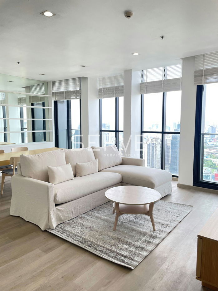 🔥150K🔥- Combine 3 Beds Super High Fl. 40+ Nice View&Perfect Location BTS Phloen Chit at Noble Ploenchit Condo / For Rent