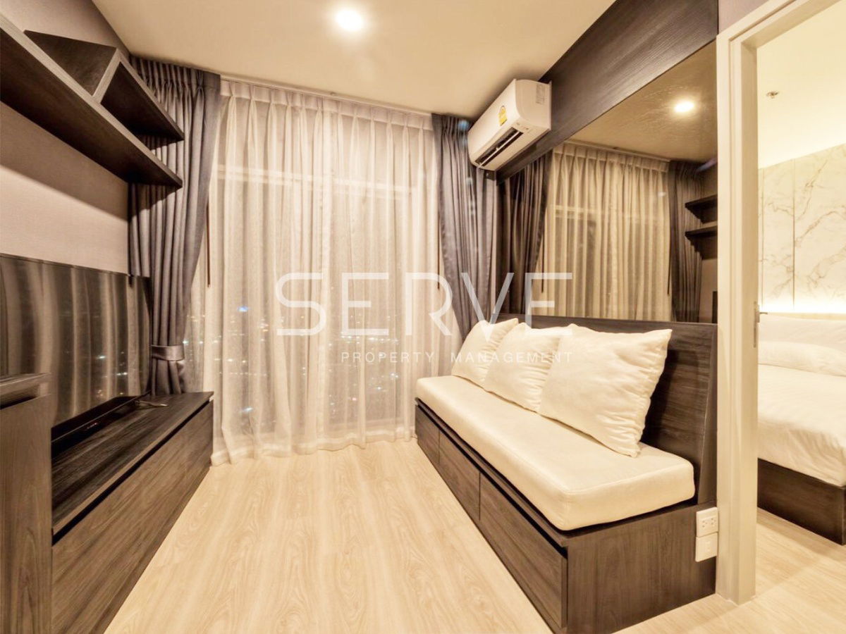 1 Bed Corner Unit  Nice Room City view Fully furnished  Good Location Next to MRT Thailand Cultural Centre Station @ Noble Revolve Ratchada 2