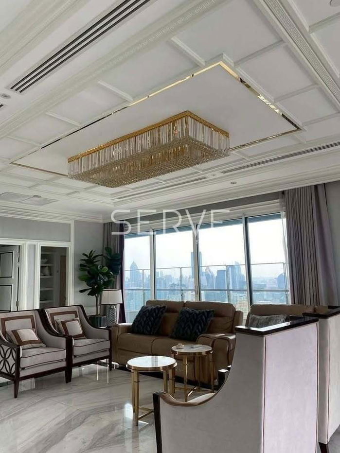 Penthouse 5 Beds 6 Baths with Bathtub 274.74 sq.m. High Fl. 40+  MRT Phetchaburi 60 m. & Arl Makkasan 200 m. at Q Asoke Condo / For Rent