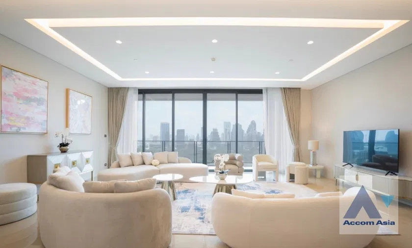 🔼🔽 AccomA Qual ระเบียงใหญ่ เพนท์เฮาส์ คอนโดมิเนียม 5 ห้องนอน @เดอะ เรสซิเดนเซส แอท สินธร เคมปินสกี้ โฮเต็ล กรุงเทพฯ (AA40113)