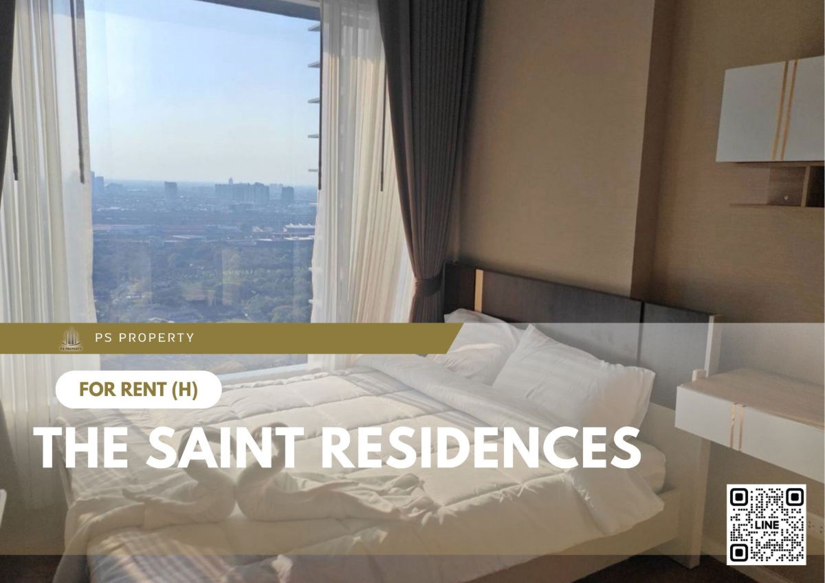 For rent 🔥 The Saint Residences 🔥 near MRT Phahon Yothin, fully furnished and equipped with appliances.