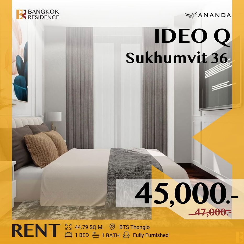 Ideo Q Sukhumvit 36 ✨ Beautiful room, new condo 🏙️ Near BTS Thonglo