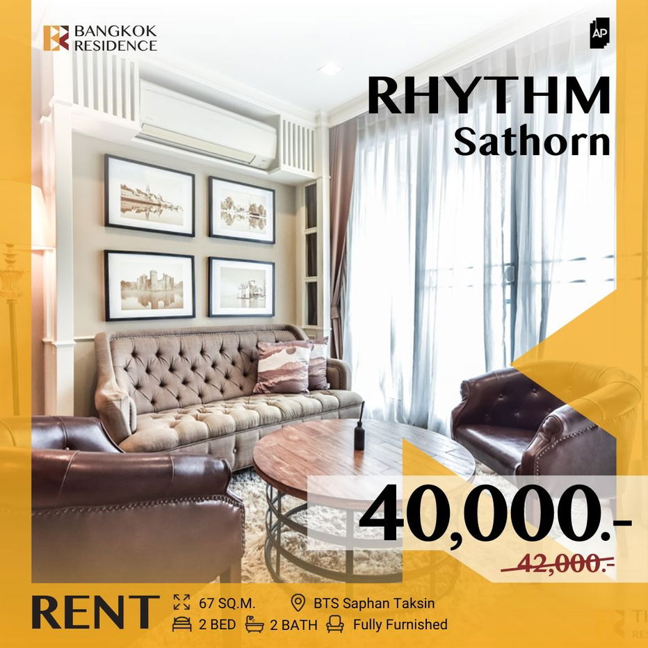 Rare Unit! 🔥 RHYTHM Sathorn, Beautiful unit ✨ Near BTS Saphan Taksin
