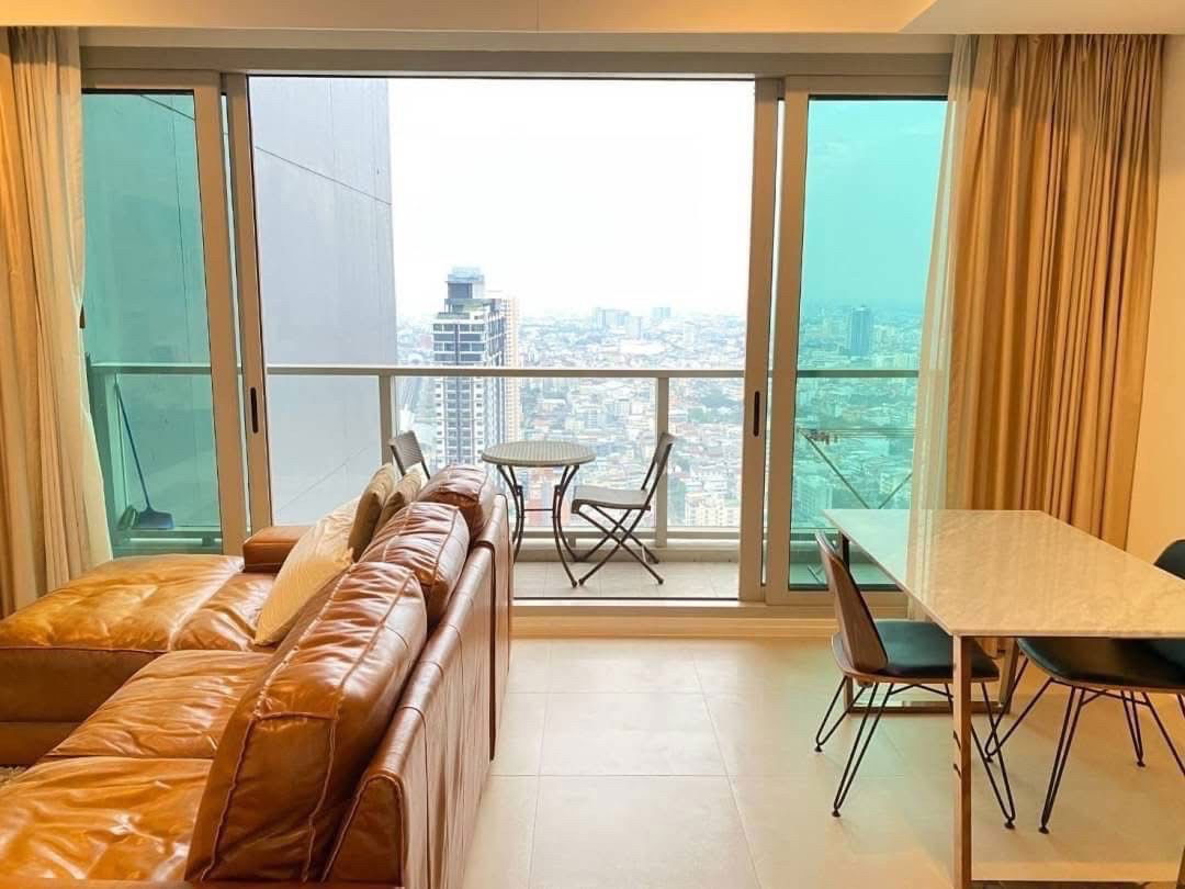 For Rent The River Charoen Nakhon 1 bed 62 sqm. high floor beautiful view fully furnished 35,000 baht