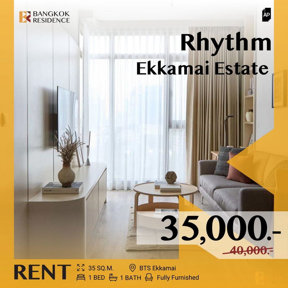 Rhythm ekkamai estate ✨ Brand-New Unit, Fully Furnished & Equipped 🛌🏻 near BTS Ekkamai