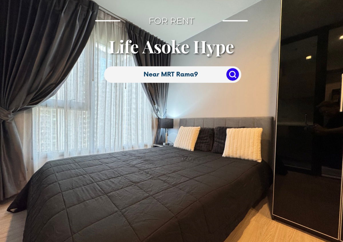 Life Asoke Hype | Price 18,000 baht | Beautiful room, new room, fully furnished, ready to move in