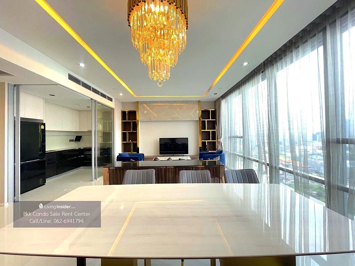 The Bangkok Sathorn (for rent) 2 Bed 2 Bath. Usable area 120 sqm Close to BTS Surasak *Rental fee 85,000 THB/month Tel.0626941794