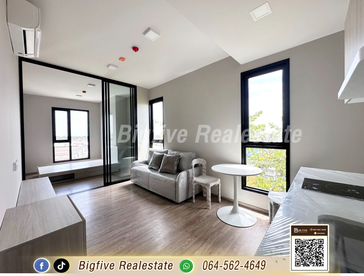 A68-074 Condo for rent at PLUM CONDO NEW WEST, next to CENTRAL WESTGATE and IKEA Bang Yai.  New corner unit, 32 sq m, next to Central Westgate✨