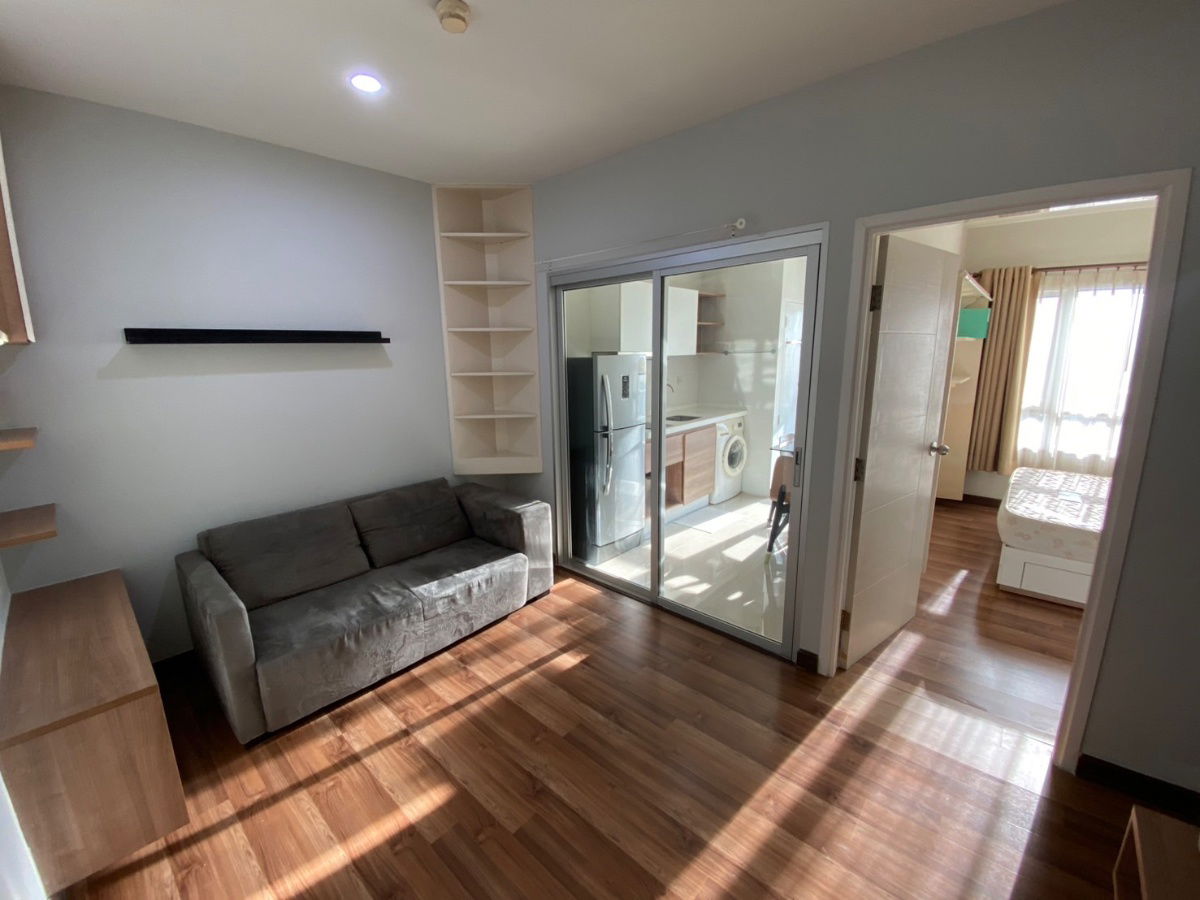 P1148 Condo for rent Centric Tiwanon Station, good location next to MRT Purple Line, fully furnished, ready to move in, with washing machine.