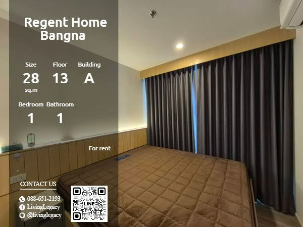 T32J5C Condo For Rent Regent Home Bangna 28 Sq.M. Floor 13 Building A line id : @livinglegacy
