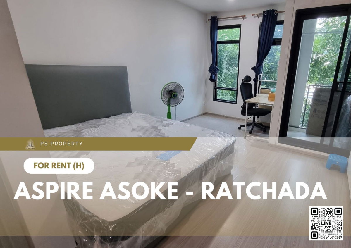 For rent ✨ Aspire Asoke - Ratchada ✨ Fully furnished and equipped, near MRT Rama 9