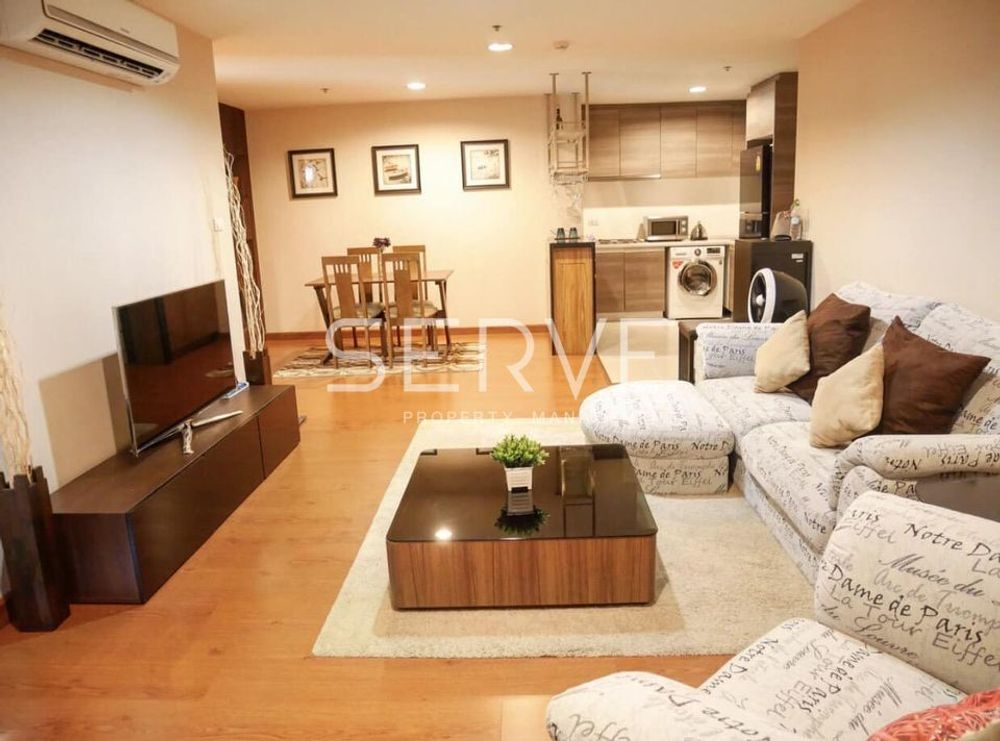 2 Beds with Bathtub Large Room Good Location MRT Phra Ram 9  500 m. and CentralPlaza / For Rent-Belle Grand Rama 9