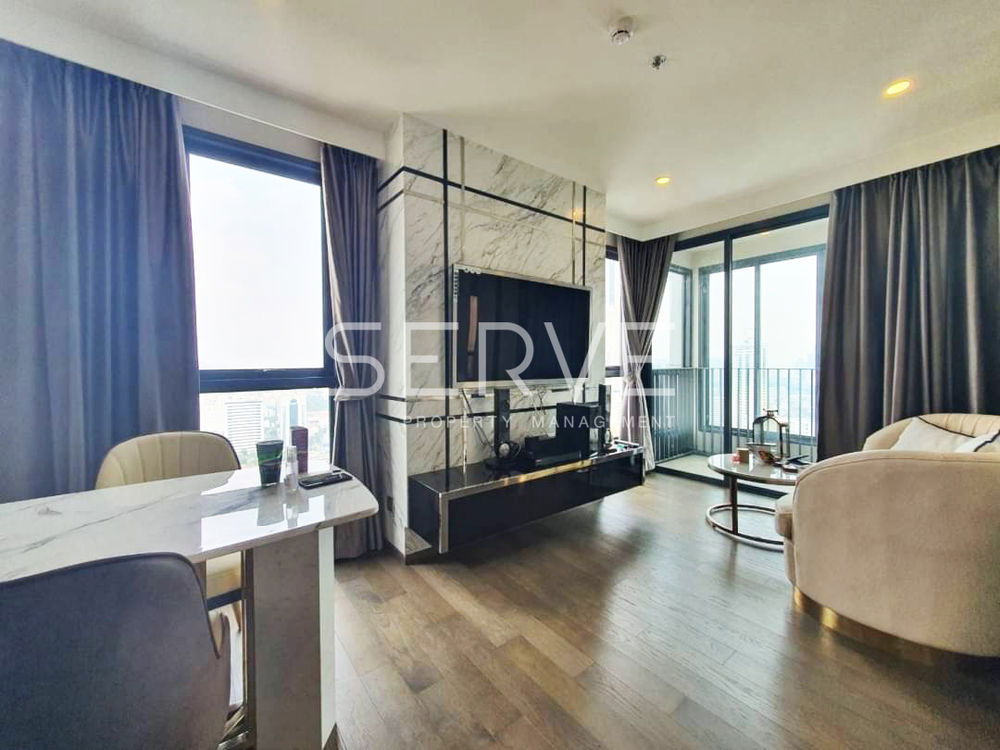 2 Beds 2 Baths Super High Fl. 30+ Nice View & Good Location BTS Ratchathewi 390 m. / For Rent-Ideo Q Siam Ratchathewi