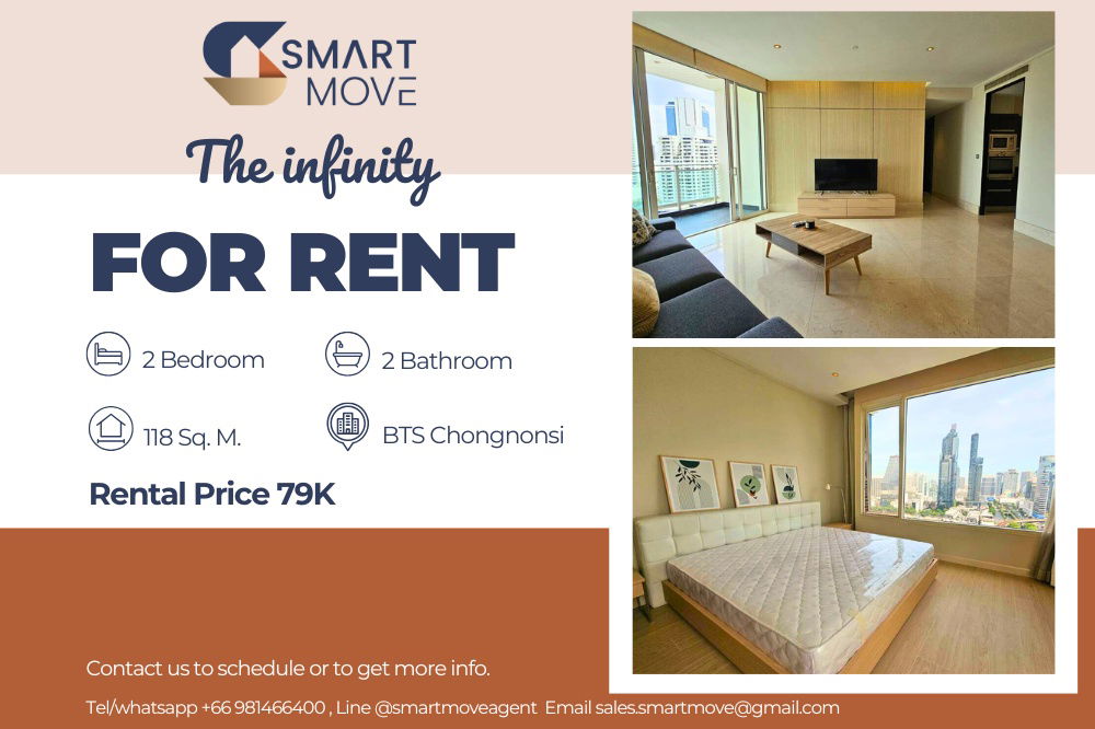 🔥 For Rent !! high floor 17++, Newly renovated, fixed parking!! 🔥 Code C20230208131.....The Infinity, 2 bed, 2 bath, furnished, ready to move in 📣