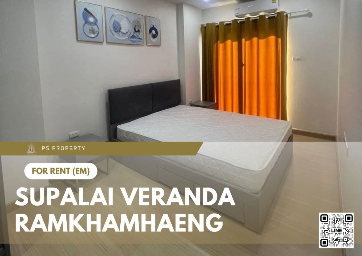 For rent 📍 Supalai Veranda Ramkhamhaeng 📍 Fully furnished and equipped, near The Mall Bangkapi