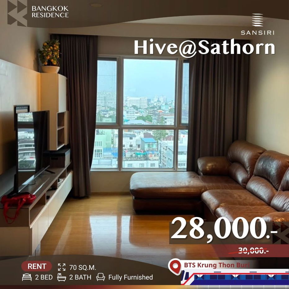 Hive@Sathorn 💫Spacious Unit at the Best Price💥 Near BTS Krung Thon Buri