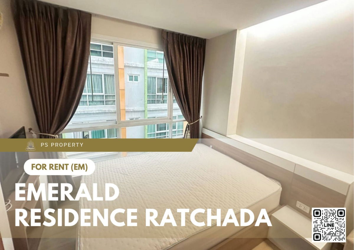For rent 📍 Emerald Residence Ratchada 📍 Fully furnished and equipped, near MRT Huai Khwang