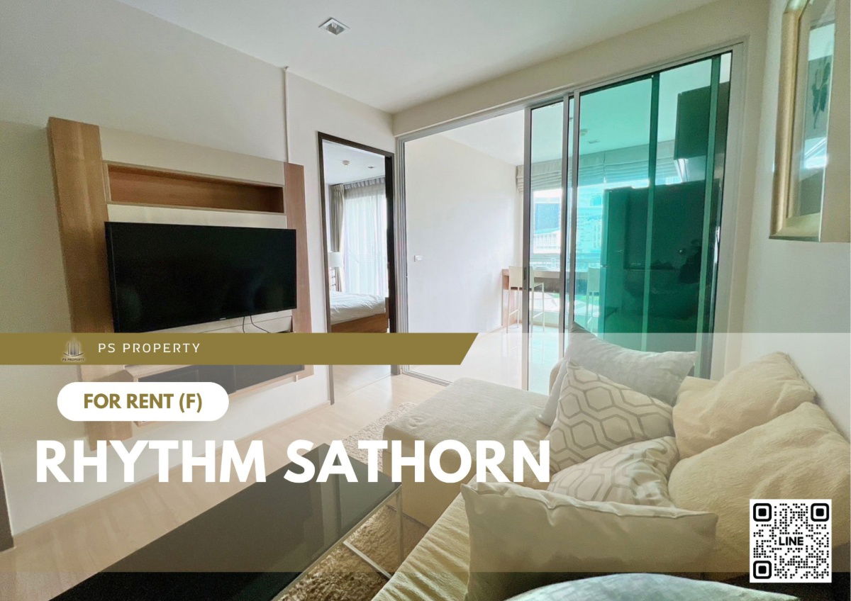 For rent 📍 Rhythm Sathorn 📍 Fully furnished and equipped, near BTS Surasak