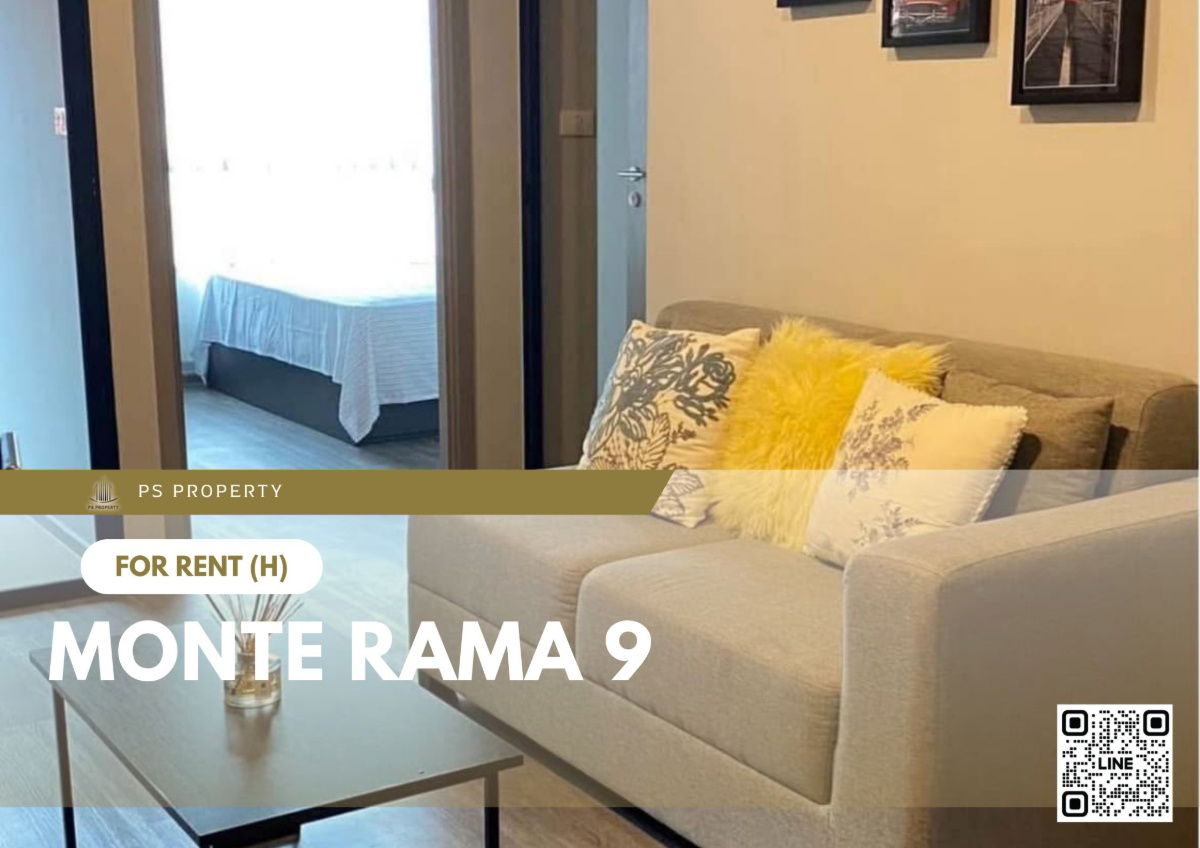 For rent 📍 Monte Rama 9 📍 Fully furnished and equipped, near MRT Ramkhamhaeng