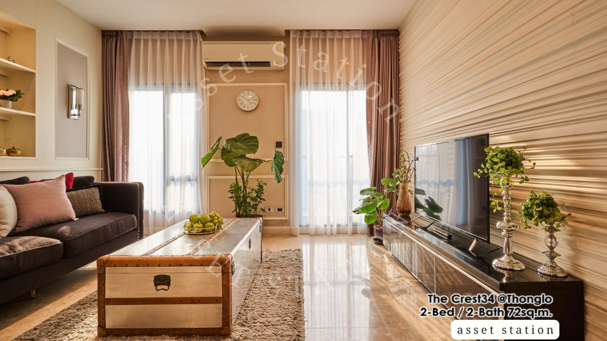 ✨💎Beautiful room, good price, The Crest Sukhumvit 34 - spacious room, beautiful view, near BTS Thonglor🚅👑