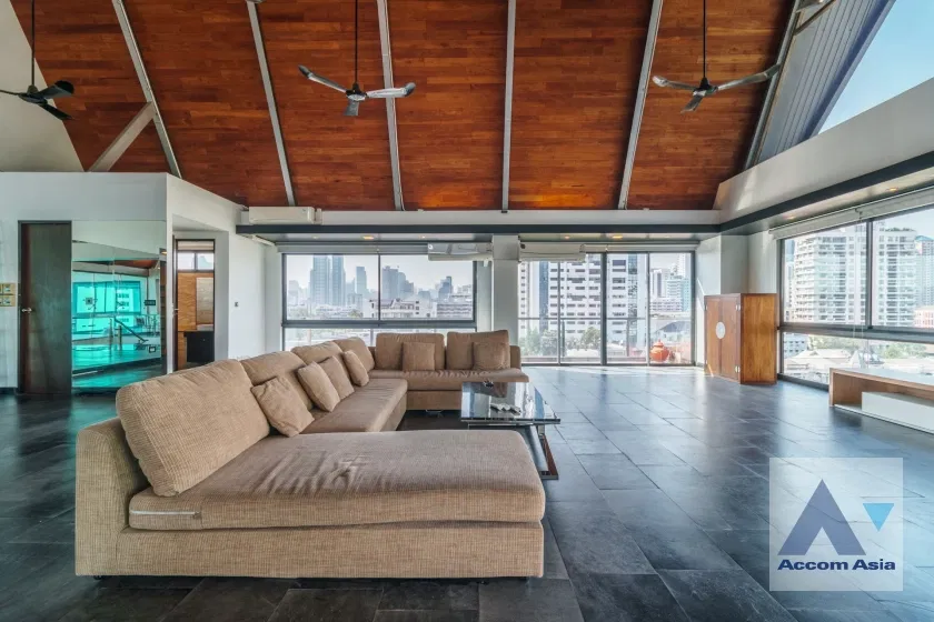 🔼🔽 AccomA 📩 Double High Ceiling,Penthouse,Huge Terrace,Duplex Condo 5 BR Condominium @Baan Saraan (13002072)