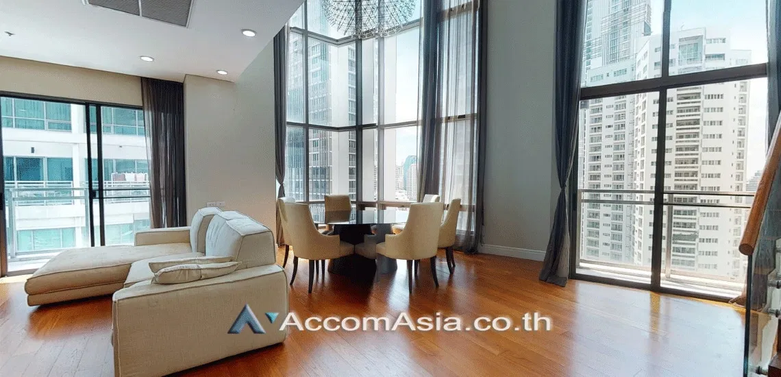 🔼🔽 AccomA 📩 Duplex Condo,Double High Ceiling 3 BR Condominium @Bright Sukhumvit 24 (AA13274)