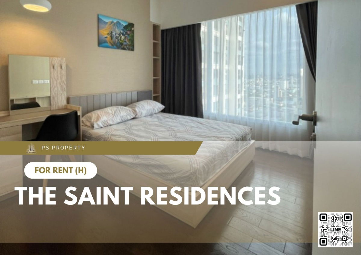 For rent ✨ The Saint Residences ✨ 2 bedrooms, fully furnished and equipped, near BTS Ha Yaek Lat Phrao