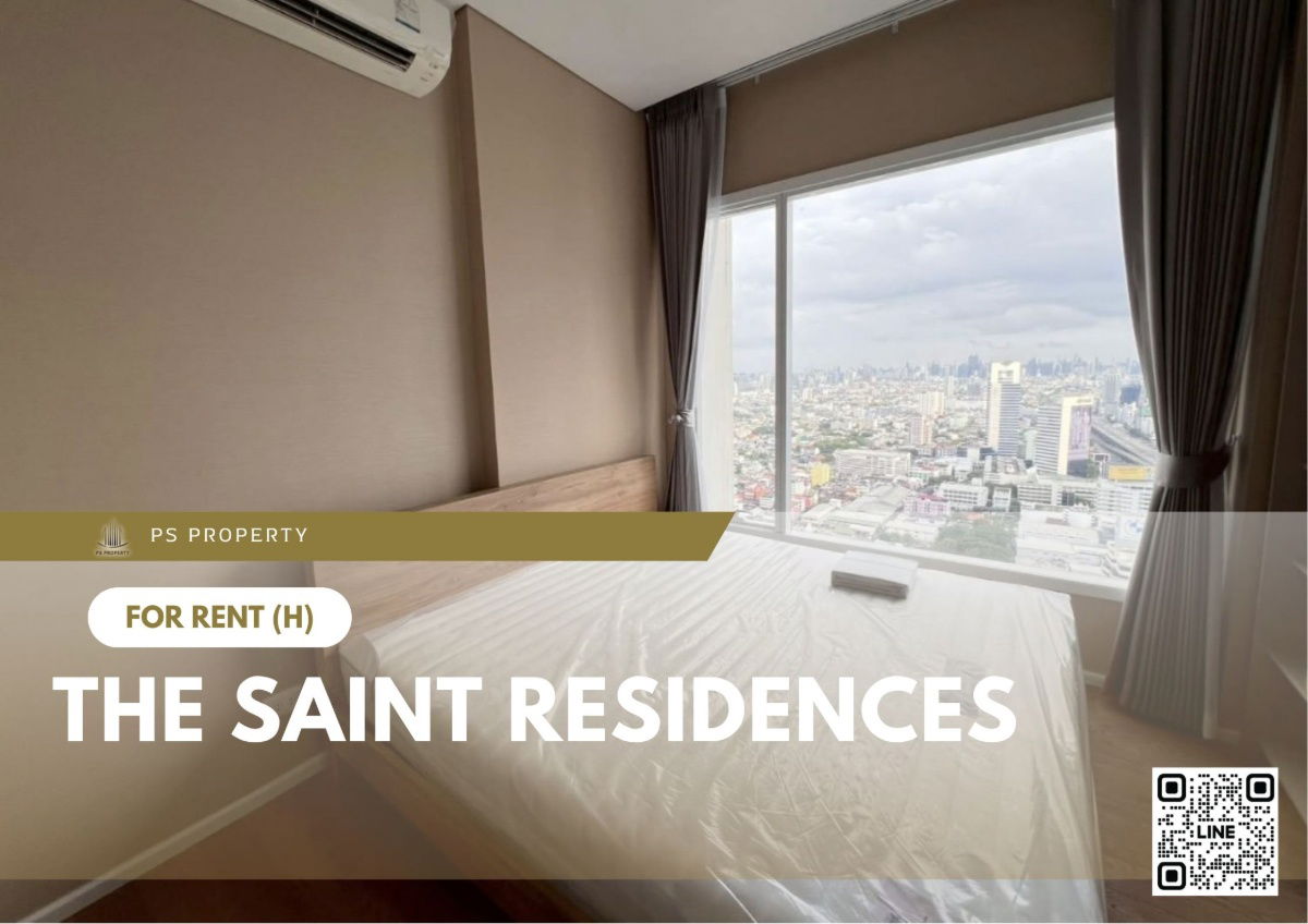For rent 🔥 The Saint Residences 🔥 near MRT Phahon Yothin, fully furnished and equipped with appliances.