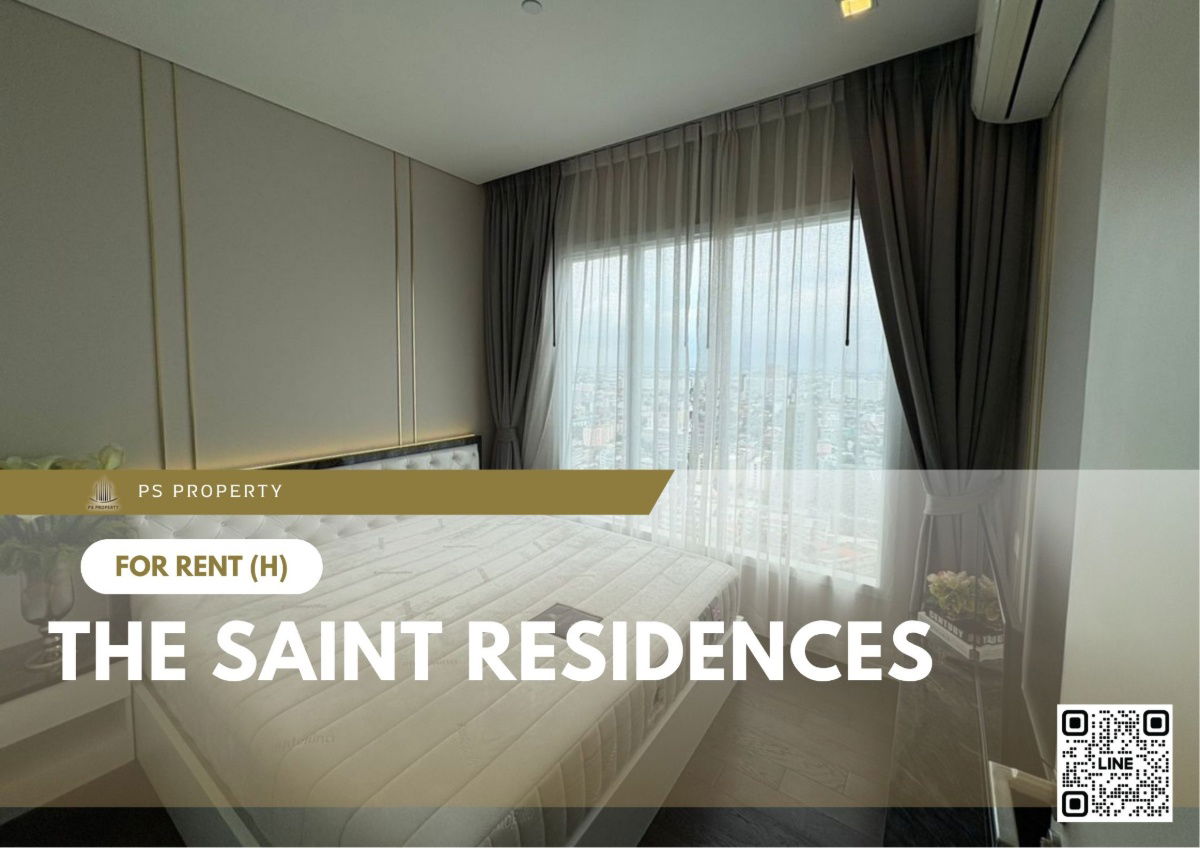 ငှားရန်ရှိသည် 📍 The Saint Residences 📍 BTS Ha Yaek Lat Phrao အနီးတွင် အိပ်ခန်း 2 ခန်း၊