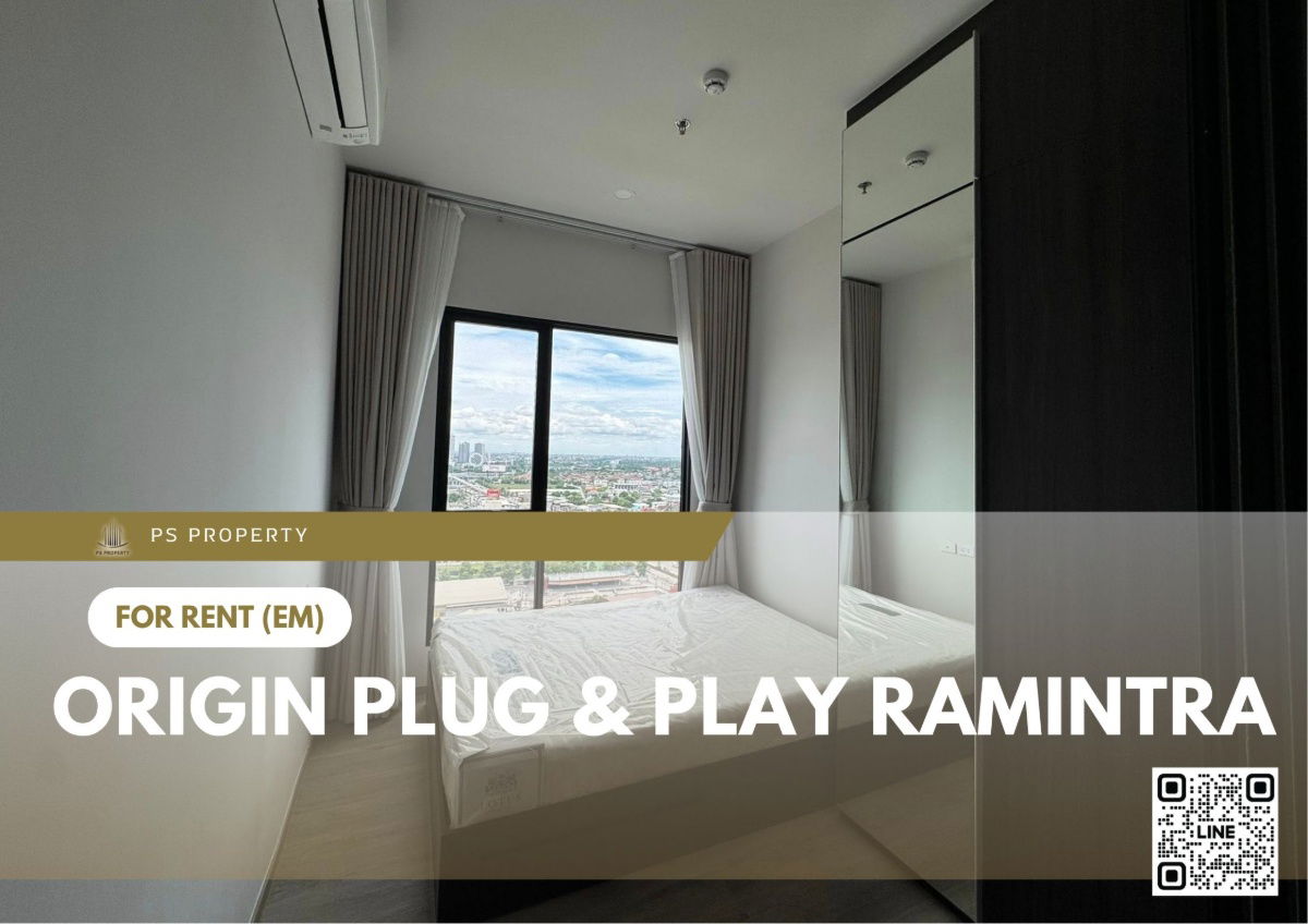 For rent 📍 Origin Plug & Play Ramintra 📍 Fully furnished and equipped, near MRT Ramintra Km.9