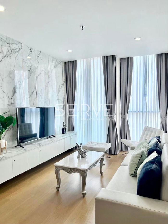 Fully Furnished for 2 Beds Corner Unit on High Fl. 45+ Next to BTS-Noble Ploenchit