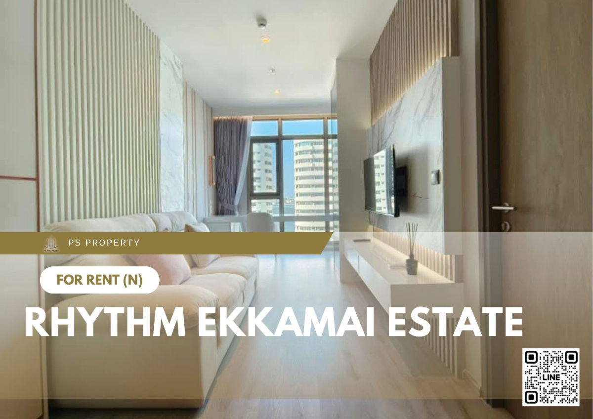 For rent 📍 RHYTHM EKKAMAI ESTATE 📍 near BTS Ekkamai, fully furnished and equipped with appliances