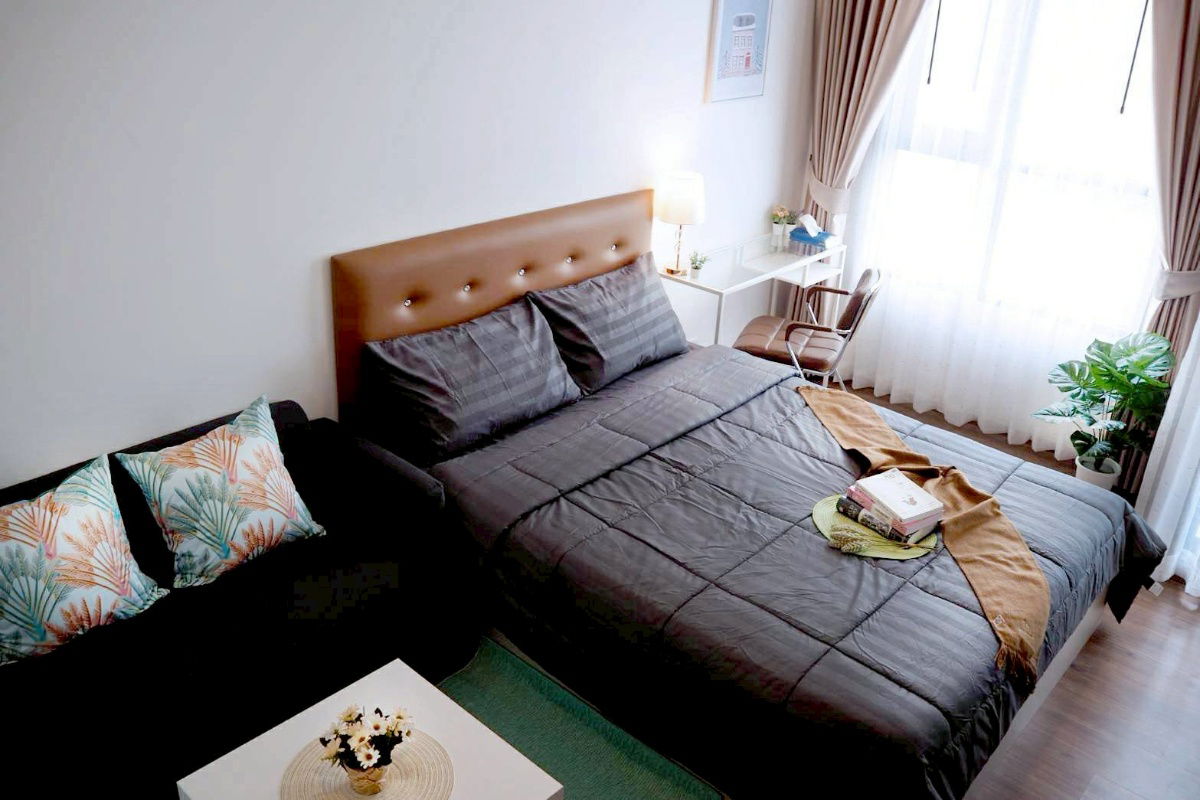 📌 Urgent‼️ For rent, with washing machine, near BTS Orange Line and Pink Line, fully functional, ready to move in ✅ Condo The Origin Ram 209