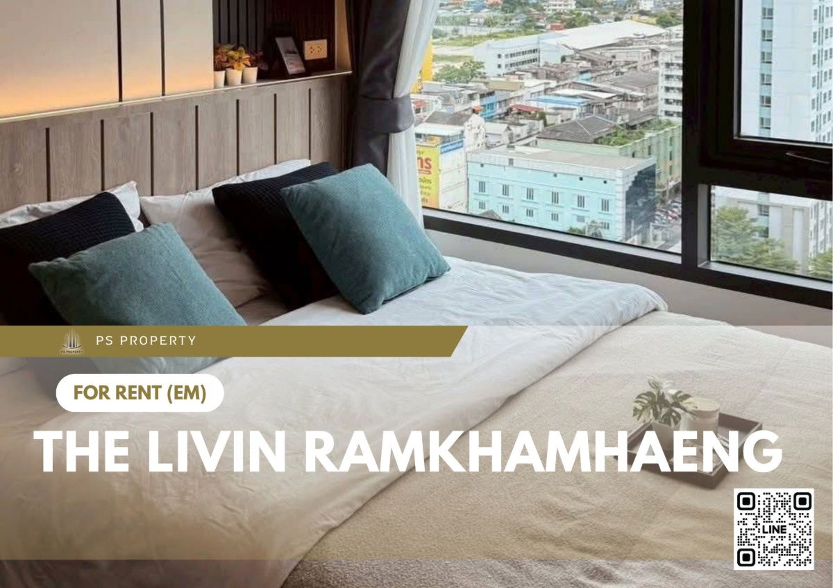 For rent 📍 The Livin Ramkhamhaeng 📍 Fully furnished and equipped, near MRT Lam Sali
