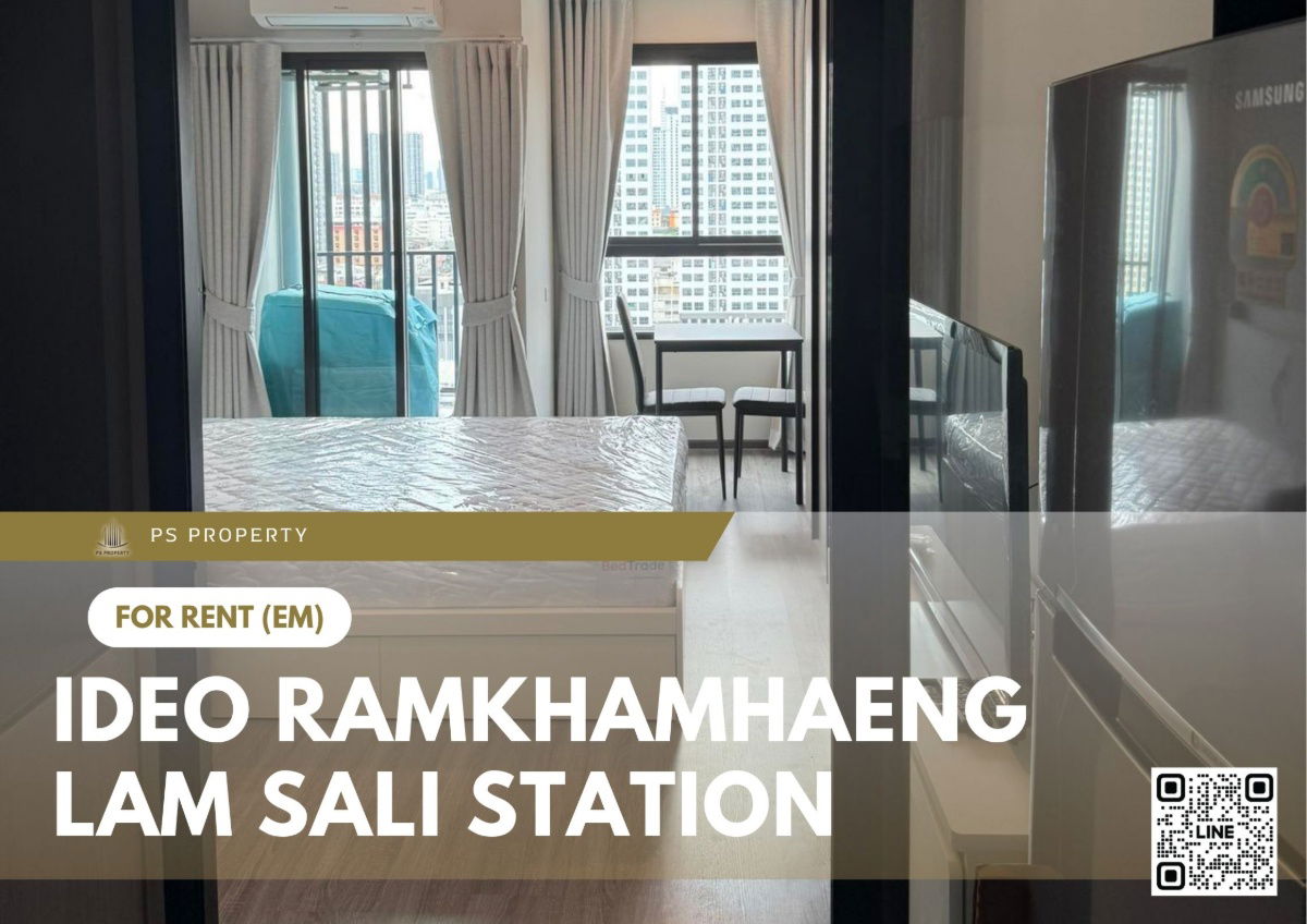 For rent 📍 Ideo Ramkhamhaeng - Lam Sali Station 📍 Fully furnished and equipped, near MRT Lam Sali Intersection