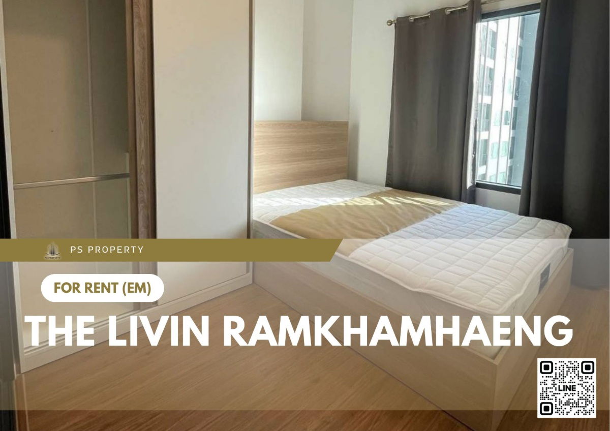 For rent 📍 The Livin Ramkhamhaeng 📍 Fully furnished and equipped, near MRT Lam Sali