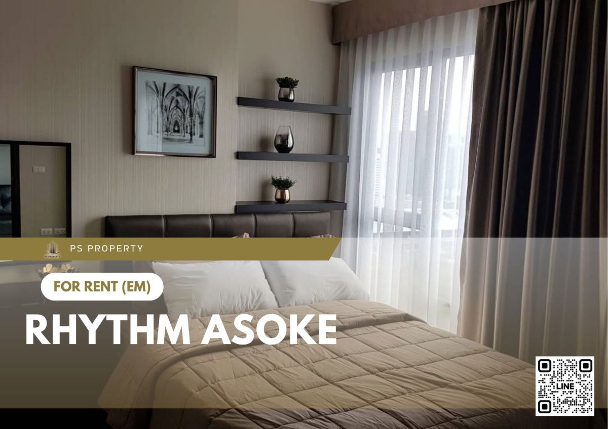 For rent ✨ Rhythm Asoke ✨ 2 bedrooms, fully furnished and equipped, near MRT Rama 9