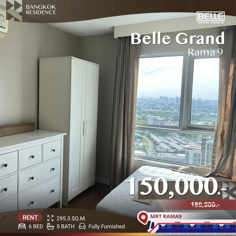 Belle Grand Rama 9 ✨ Spacious unit on a high floor! 💖 Near MRT Rama 9