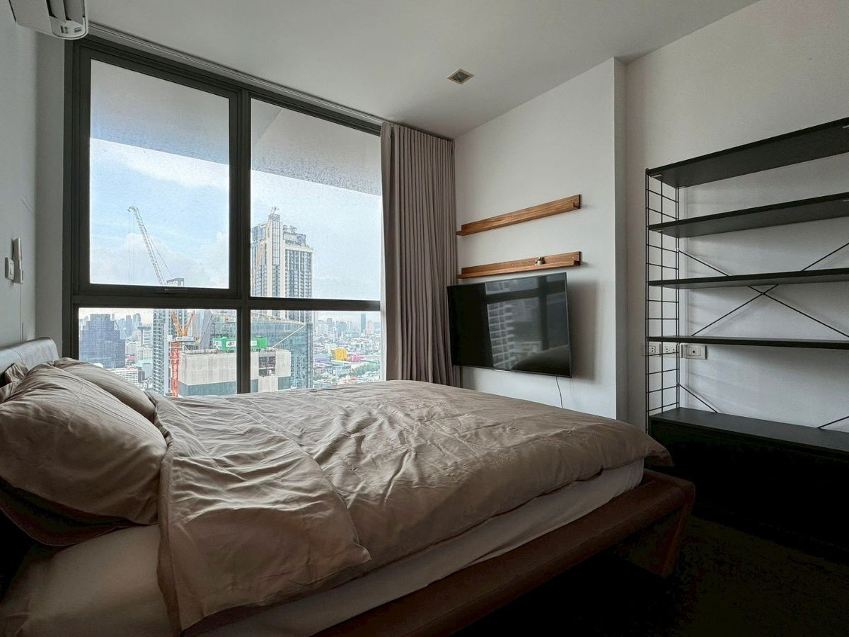 ST309 For Rent: Ideo Q Phayathai – High-Floor Duplex Unit with Stunning City View, Just 100m from BTS