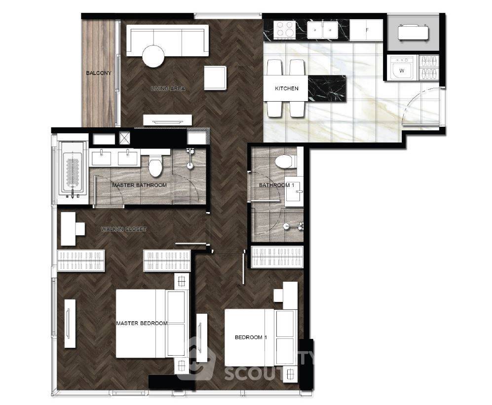 2-BR Condo at The Esse Sukhumvit 36 near BTS Thong Lor (ID 2343917)