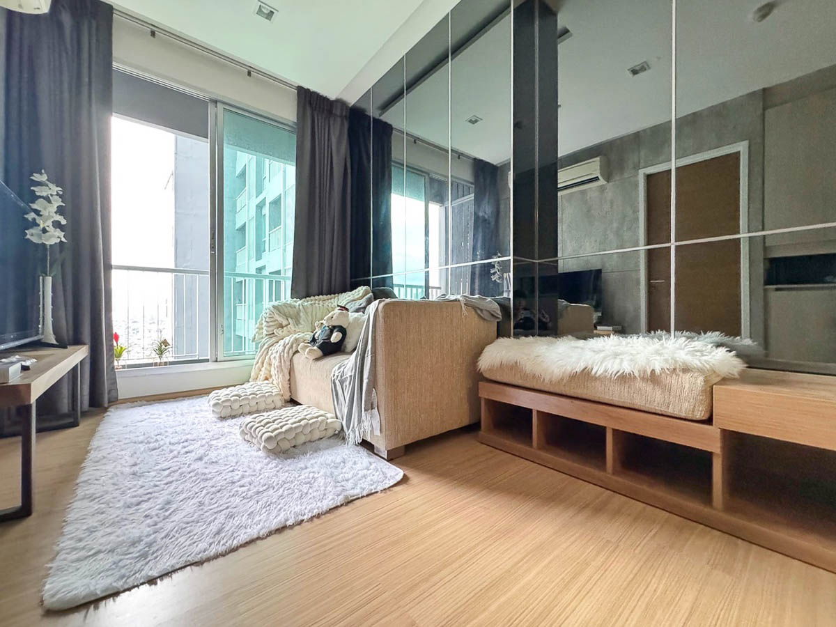 Condo for Rent Rhythm Sukhumvit 50, 1 bedroom 35 sqm Newly Renovated Modern Loft Style Fully-Furnished Near BTS Onnut, Phra Khanong : MJ25R-021