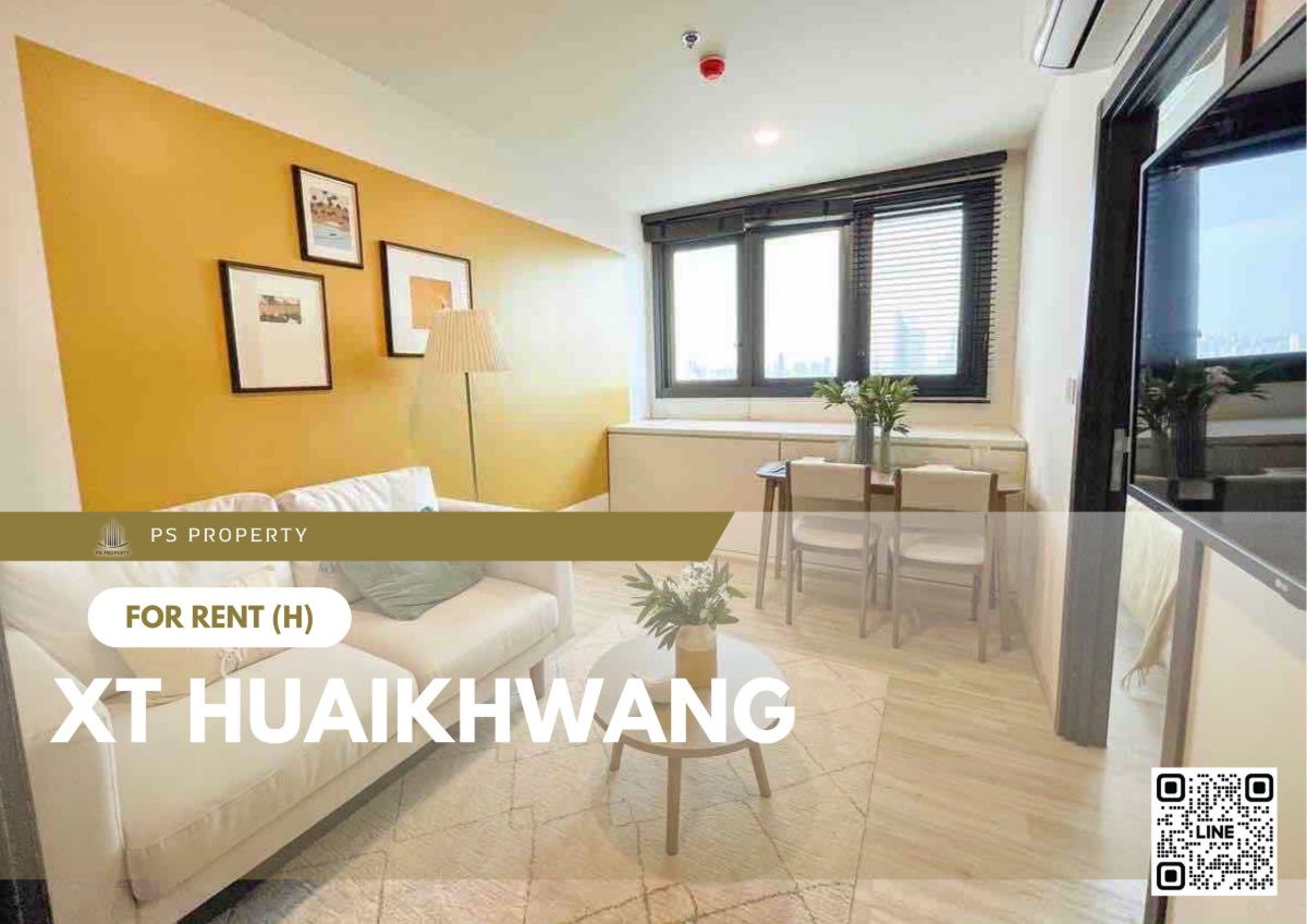 For rent 🔥 XT HUAIKHWANG 🔥 Fully furnished and equipped, near MRT Huai Khwang