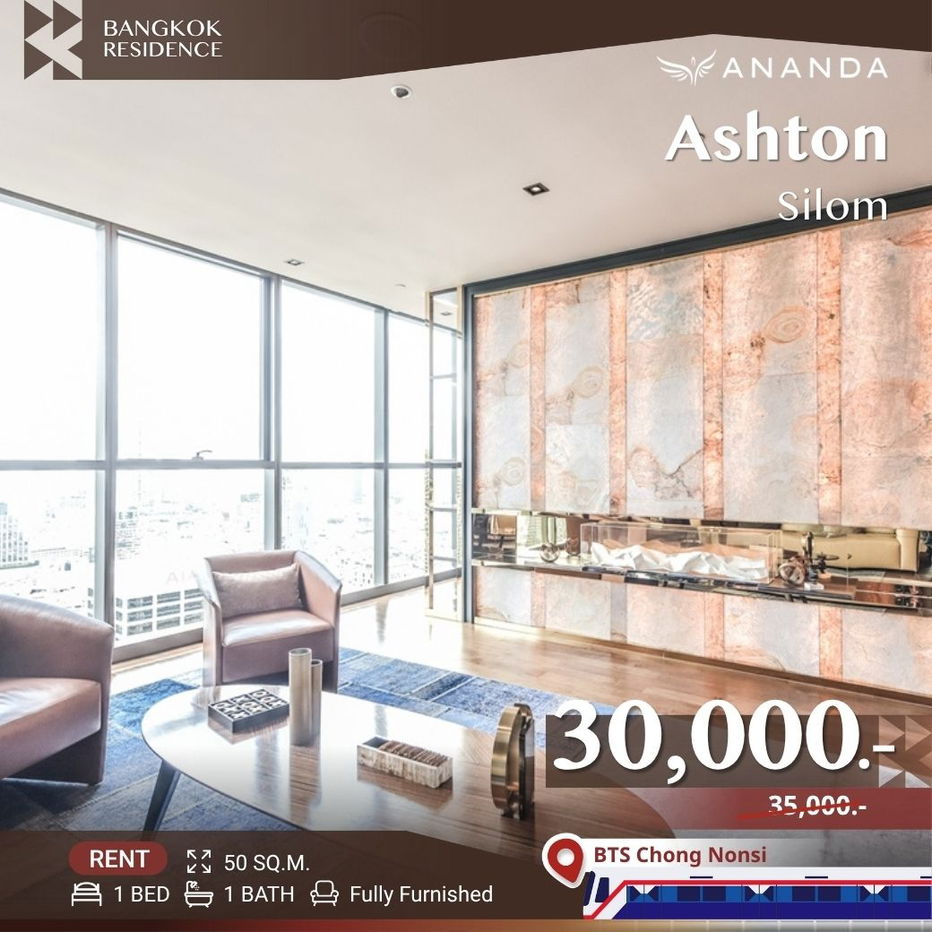 Ashton Silom 💥 Spacious Unit, Best Price on the Market 💥Near BTS Chong Nonsi