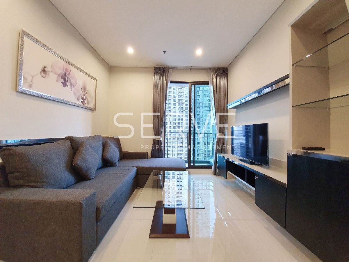1 Bed 1 Bath Large Room Fully furnished City view Good Location Close to MRT Phetchaburi 150 m  @ Villa Asoke