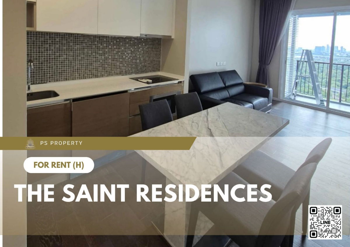 For rent 📍 The Saint Residences 📍 2 bedrooms, 2 bathrooms, fully furnished and equipped, near BTS Ha Yaek Lat Phrao