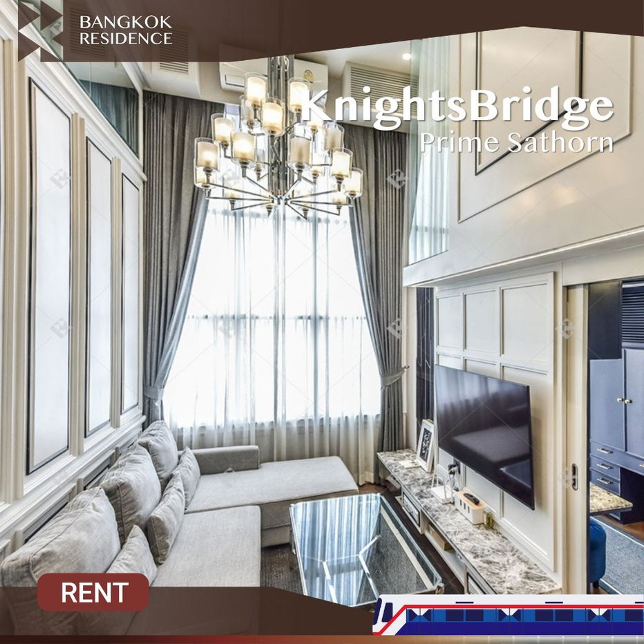 KnightsBridge Prime Sathorn 💖 Stunning High-Floor Unit Available! ✨ Near BTS Chong Nonsi
