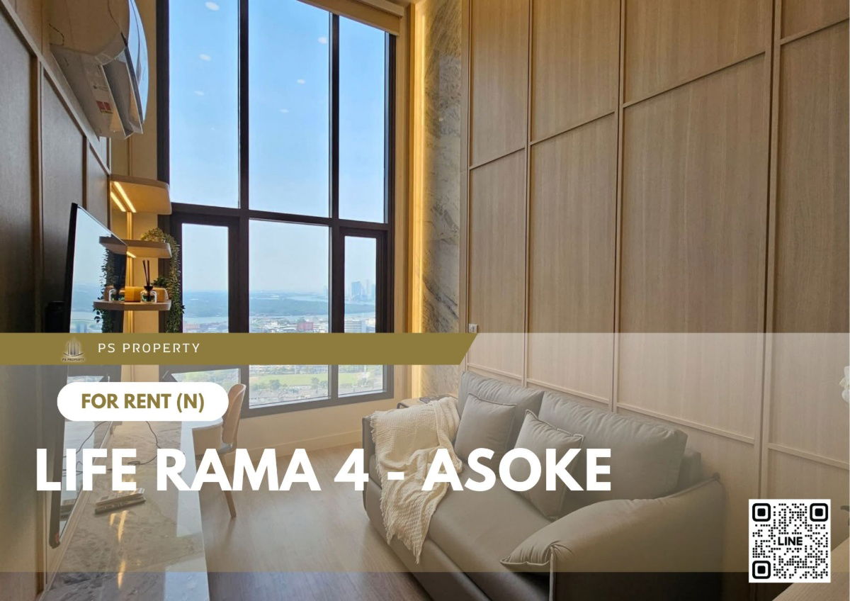 For rent 📍 Life Rama 4 - Asoke 📍 near MRT Queen Sirikit Center, fully furnished and equipped with appliances