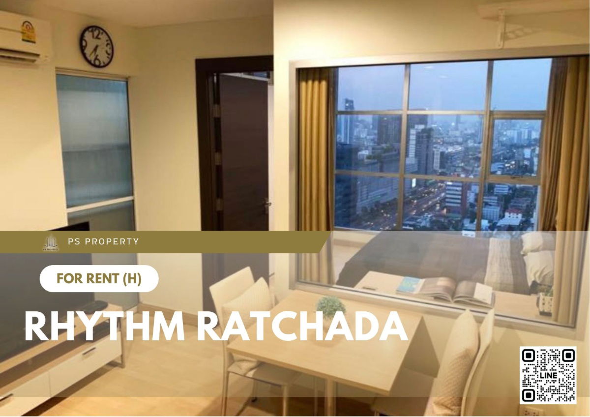 For rent ✨ Rhythm Ratchada ✨ near MRT Ratchadaphisek, fully furnished and equipped with appliances