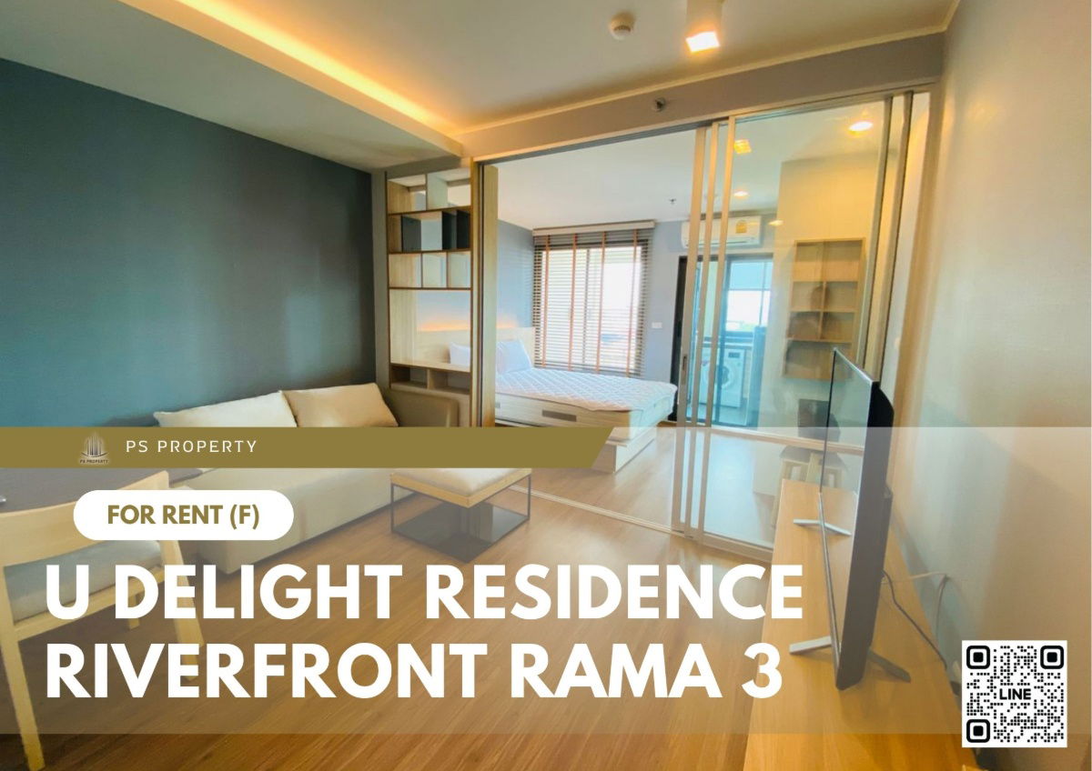 For rent ✨ U Delight Residence Riverfront Rama 3 ✨ Fully furnished and equipped with appliances, river view, near BRT