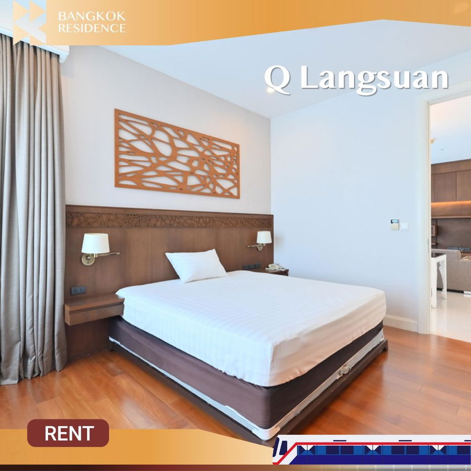 Q Langsuan 💖 အိပ်ခန်း နှင့် ဧည့်ခန်း 🌃 BTS Chidlom အနီးတွင် အကောင်းဆုံး ရှုခင်းများဖြင့် ပရိဘောဂအပြည့်အစုံ